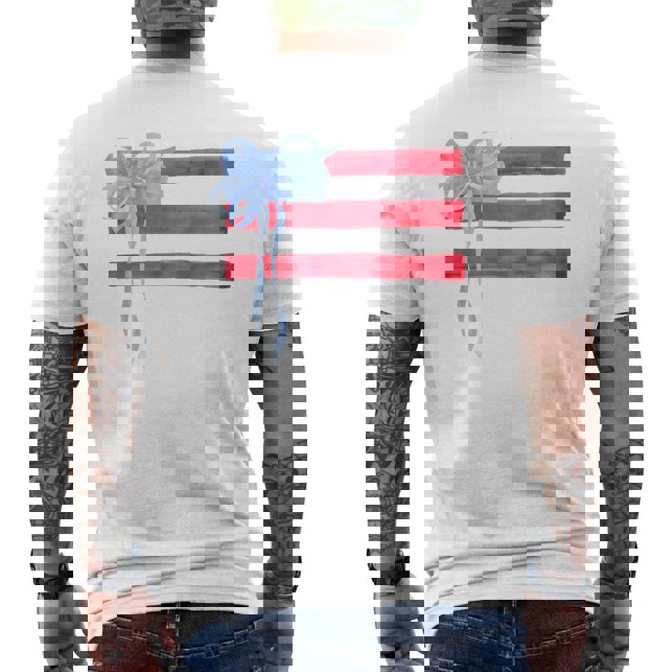 Hair Bow American Flag 4Th Of July Men's T-shirt Back Print