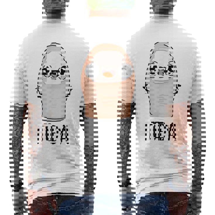 Ho Toed Ya Divertente Gioco Di Parole Dell'alluce T-shirt da uomo con stampa posteriore