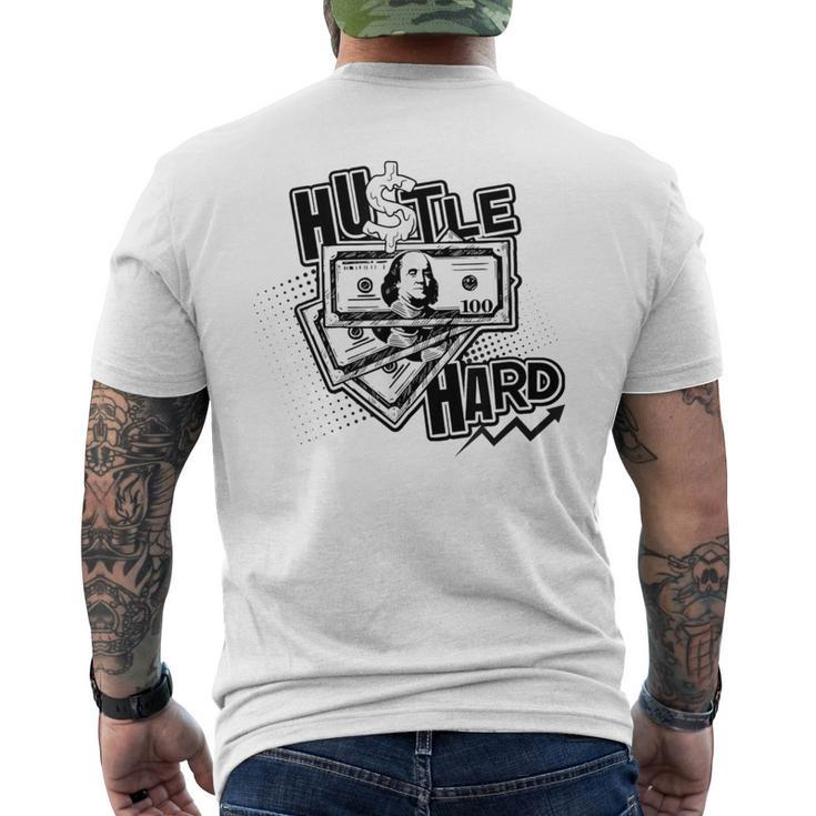 Hustle Hard Streetwear Casual Summer Graphics Hipster Men's T-shirt Back Print