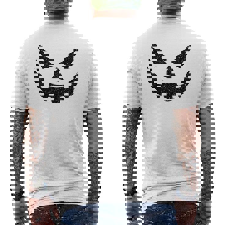 Jack O Lantern Halloween Pumpkin Face Shirt T-Shirt Men's Back Print T-Shirt