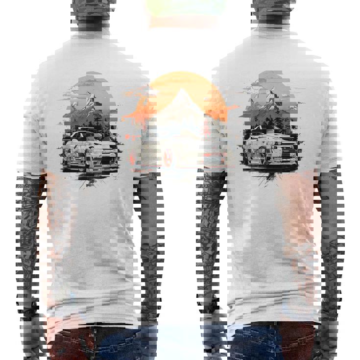 Jdm Drift Japanese Style Car Retro Enthusiast Men's T-shirt Back Print