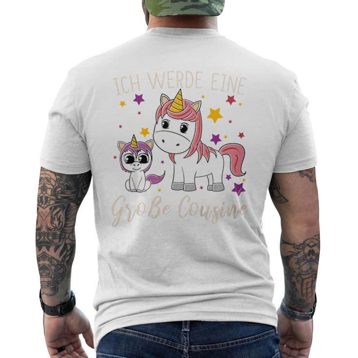 Kinder Ich Werde Große Cousin Unicorn Idea Cousin T-Shirt mit Rückendruck