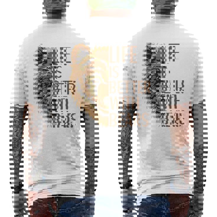 Laita È Migliore Con Gli Orsi Orso Abbigliamento Grizzly Wildlife T-shirt da uomo con stampa posteriore