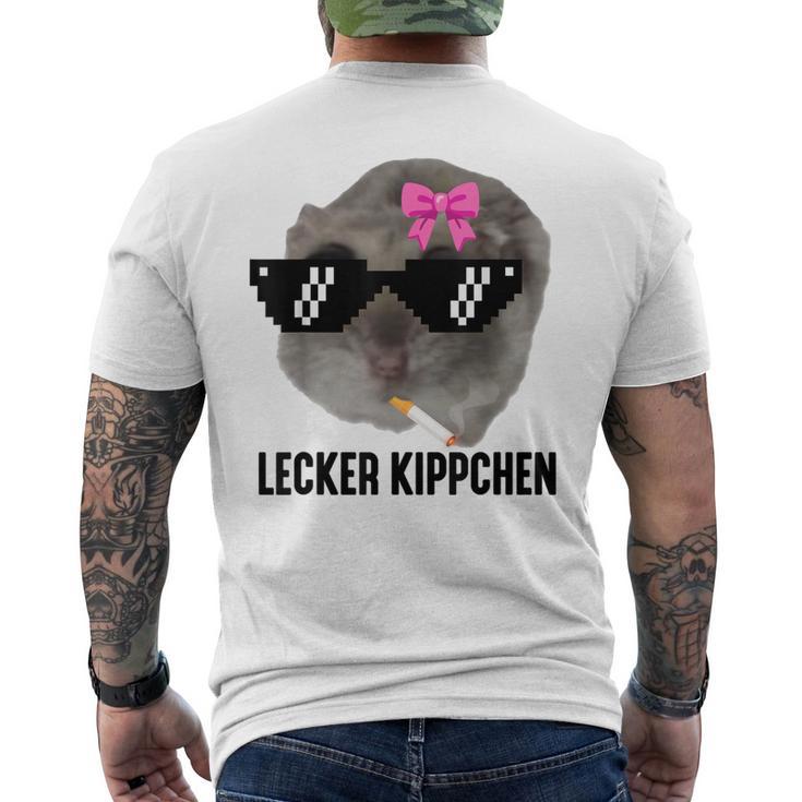 Lecker Kippchen X Sad Hamster Meme Kippe Zigarette Smoking T-Shirt mit Rückendruck