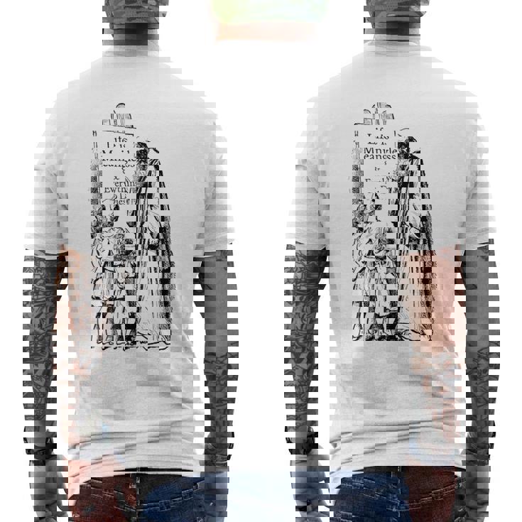 Life Is Meaningless Filosofia Nichilista T-shirt da uomo con stampa posteriore
