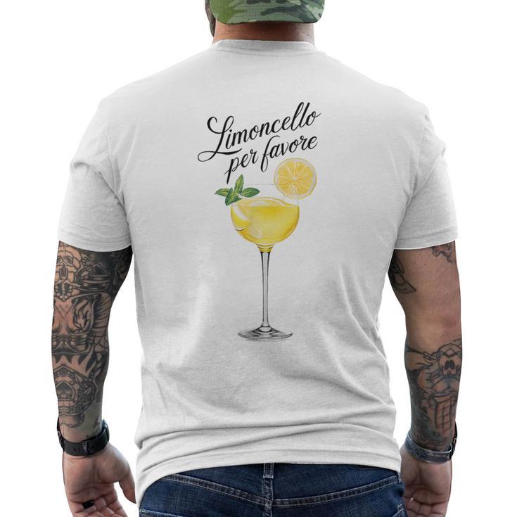 Limoncello Per Favore Italy Italian Lemon Gray T-Shirt mit Rückendruck