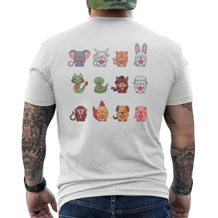 Lindos Signos Del Zodiaco Chino Manga Larga Camiseta Hombre Estampado Espalda