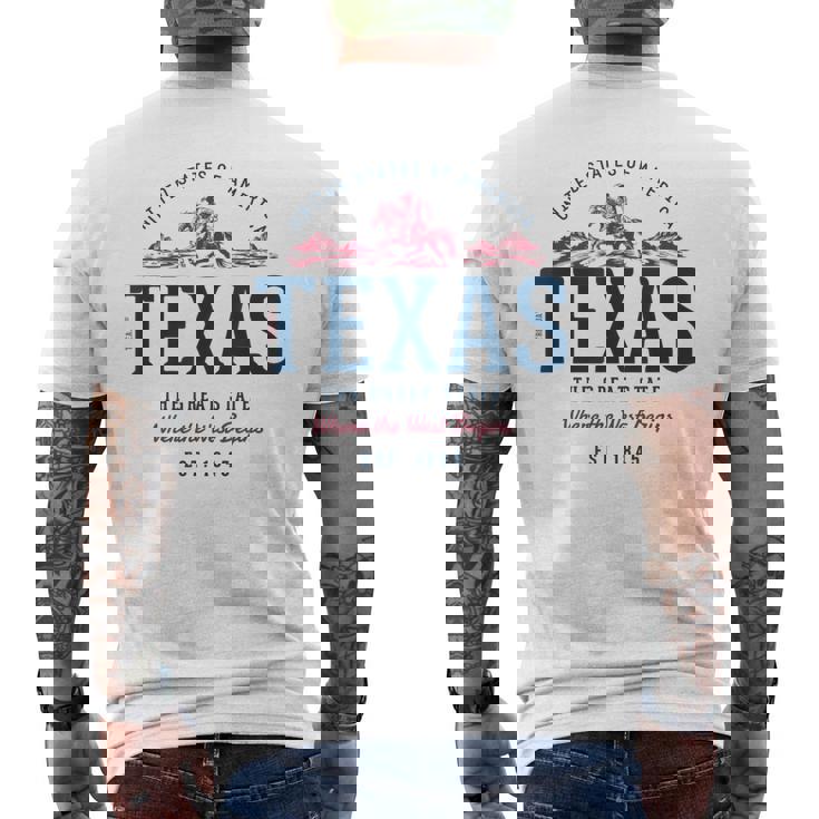 Look-Vintage Style Rétro États-Unis Texas T-shirt imprimé au dos