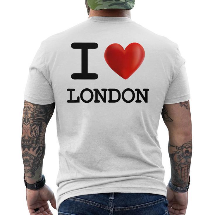 I Love London Souvenir Blue S T-Shirt mit Rückendruck