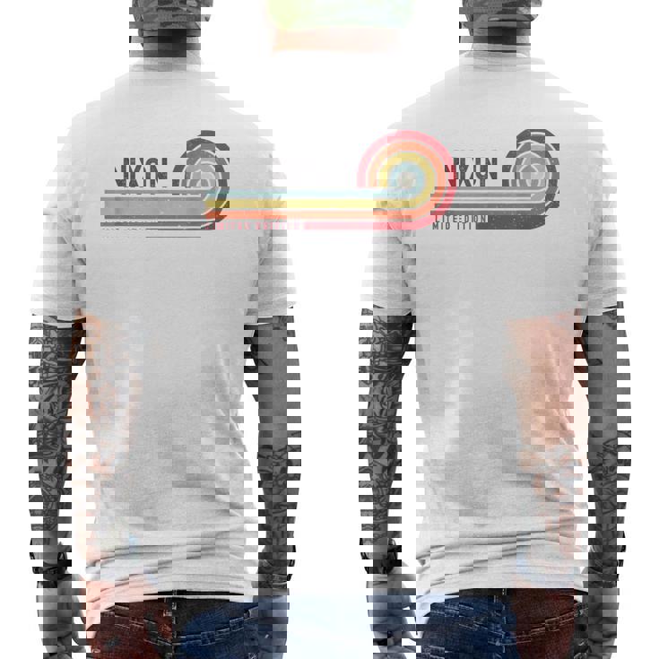 I Love Nixon Personalizado Retro Sunset Primer Nombre Camiseta Hombre Estampado Espalda