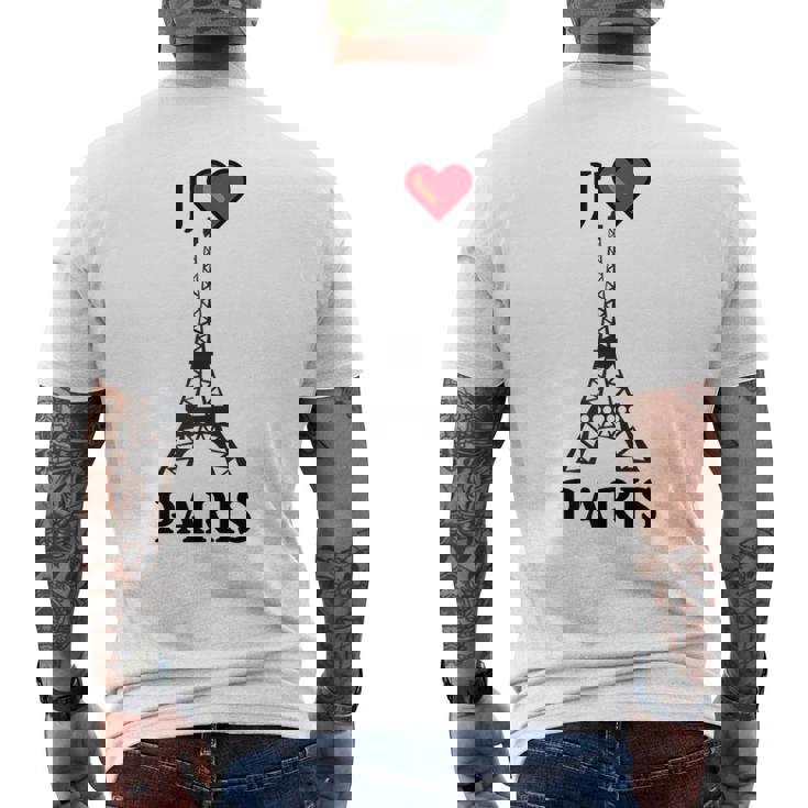 I Love Paris J'aime Paris France Tour Eiffel T-shirt imprimé au dos