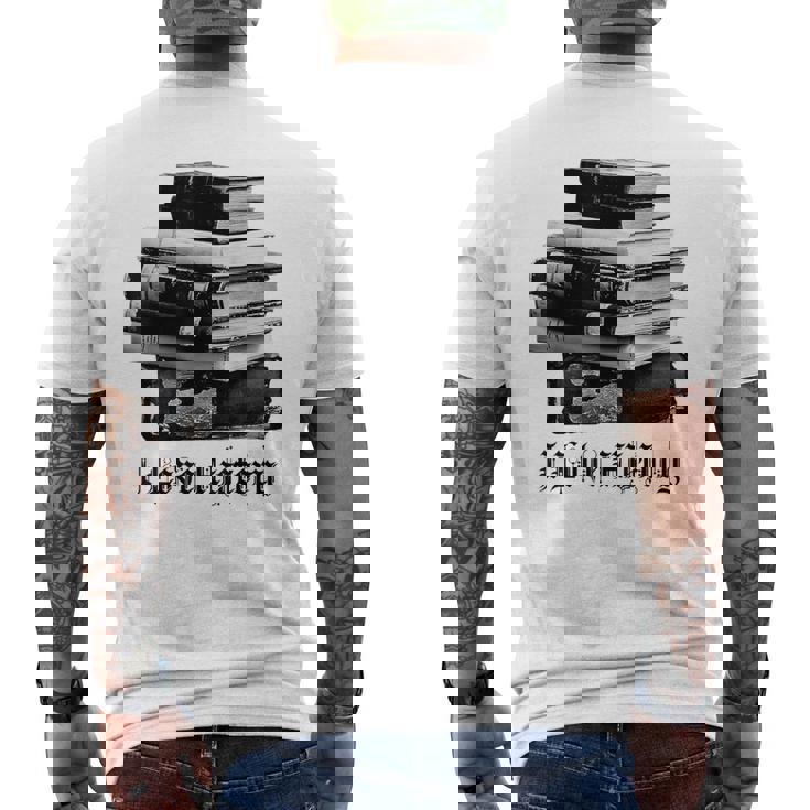 I Love History Pila De Libros Y Letras Negras Camiseta Hombre Estampado Espalda