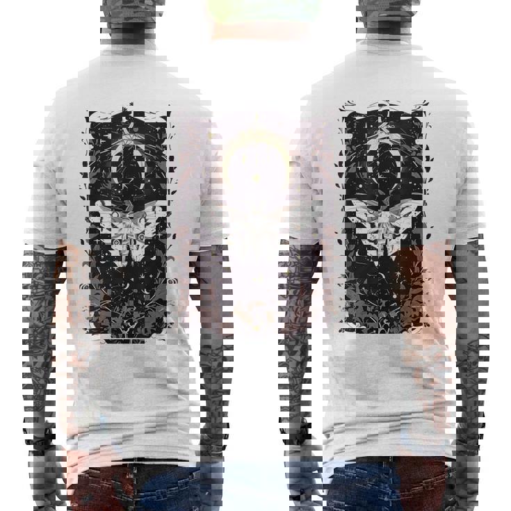 Luna Moth Goth Gothic Dark Academia Fairycore Goblincore T-shirt da uomo con stampa posteriore