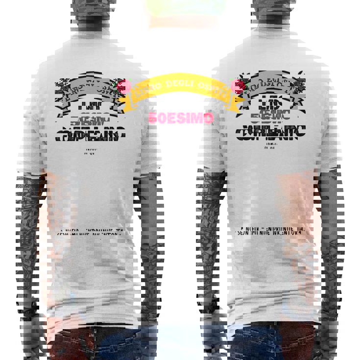 Maglia 50Esimo Compleanno Libro Degli Ospiti 50 Anni T-shirt da uomo con stampa posteriore