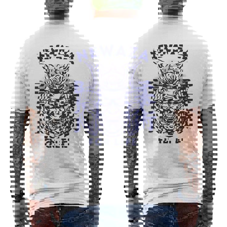 Máscara Japonesa Samurai Oni Kabuki Bjj Jiu-Jitsu Kanji Camiseta Hombre Estampado Espalda