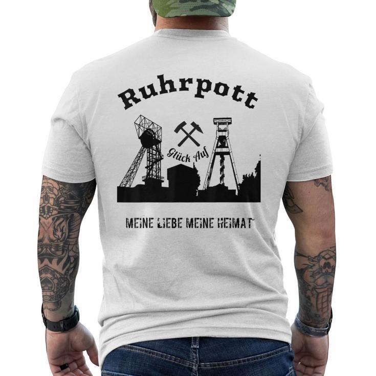 Meine Heimat Glück Auf Zechen Aus Dem Ruhr Region T-Shirt mit Rückendruck