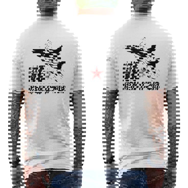 Mig 29 Potenza Russa T-shirt da uomo con stampa posteriore