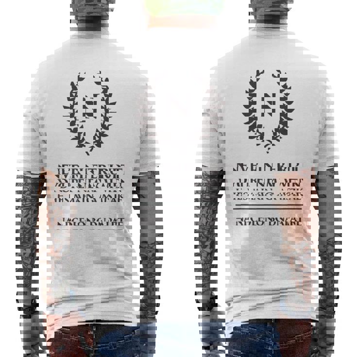 Napoleone BonaparteImpero Francese Napoleone T-shirt da uomo con stampa posteriore