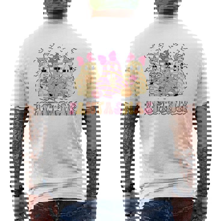Pantasmas Ghost Spooky Conchas Halloween Mexican Ghost Men's T-shirt Back Print