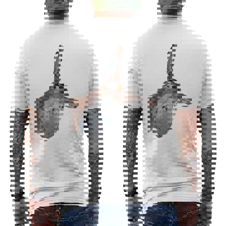 Peach-Bruh Testa D'asino Divertente Con Scritta Smile T-shirt da uomo con stampa posteriore