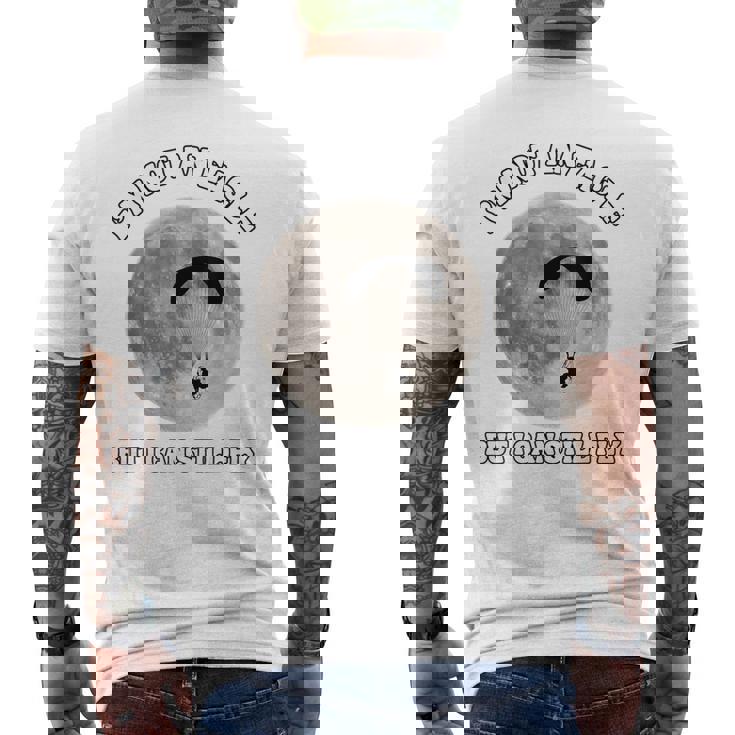 Pilota Paramotore Cheola Sopra La Luna Paramotoring T-shirt da uomo con stampa posteriore