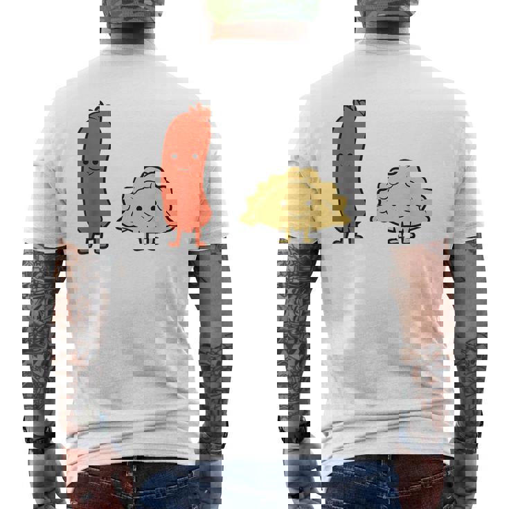 Polonia Pierogi Y Kielbasa Comida Kielbasa Y Pierogi Camiseta Hombre Estampado Espalda