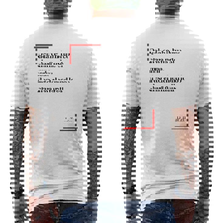 Quella Che Il Bruco Chiama Fine Del Mondo Lao Tzu T-shirt da uomo con stampa posteriore