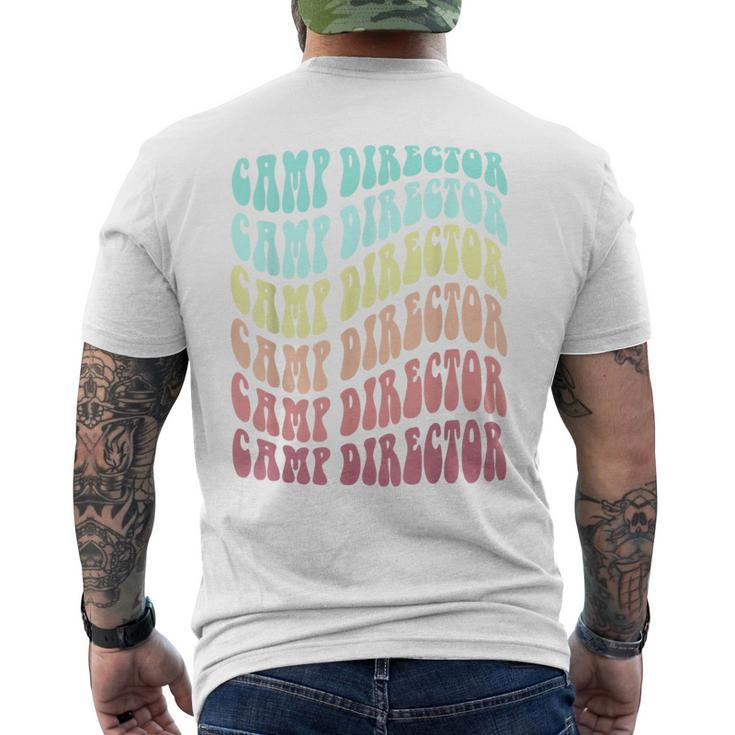 Retro Camp Director Family Campground Summer Grilling Boss Men's T-shirt Back Print