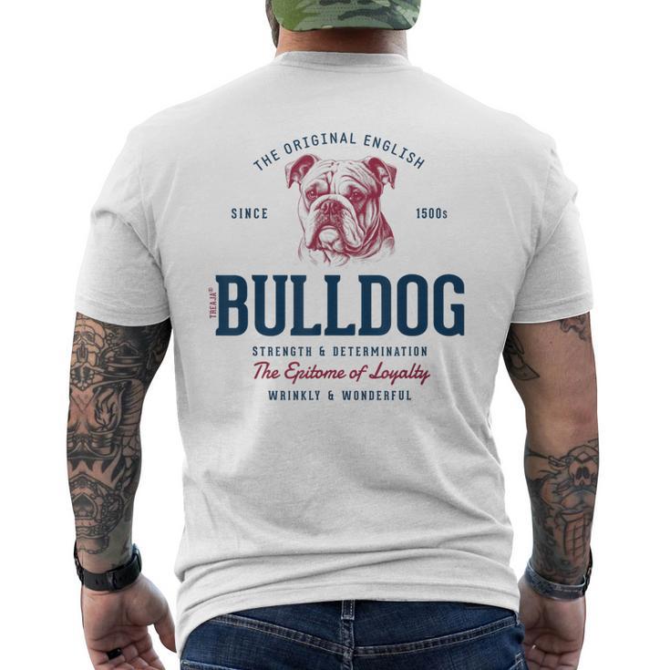 Retro Styleintage English Bulldog T-Shirt mit Rückendruck