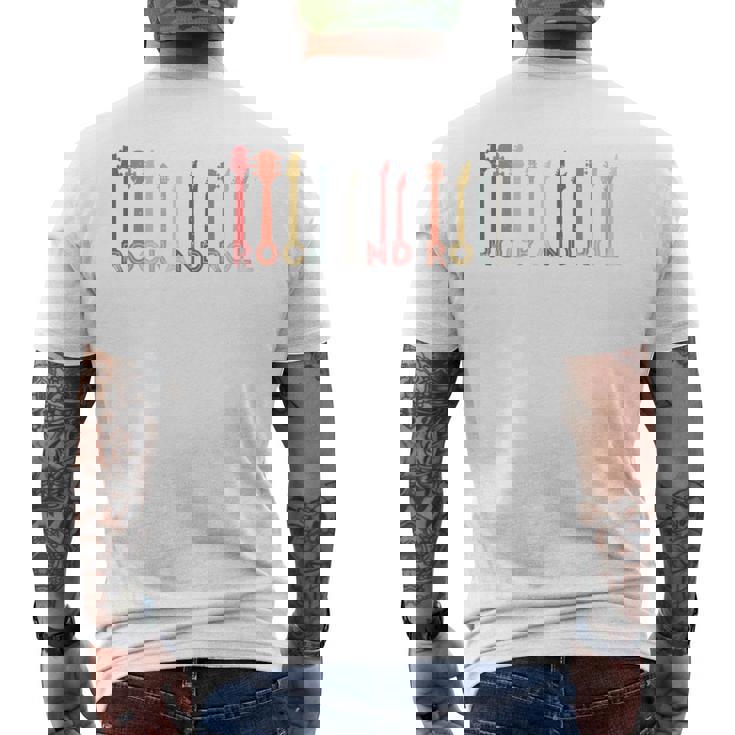 Rock And Roll Vintage Concert Band Rock Music Lover Men's T-shirt Back Print