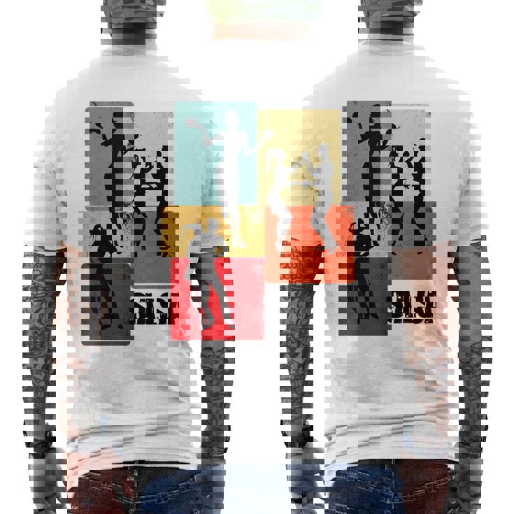 Salsa Dancing Per Salsa Dancer Retro Donna Salsa T-shirt da uomo con stampa posteriore