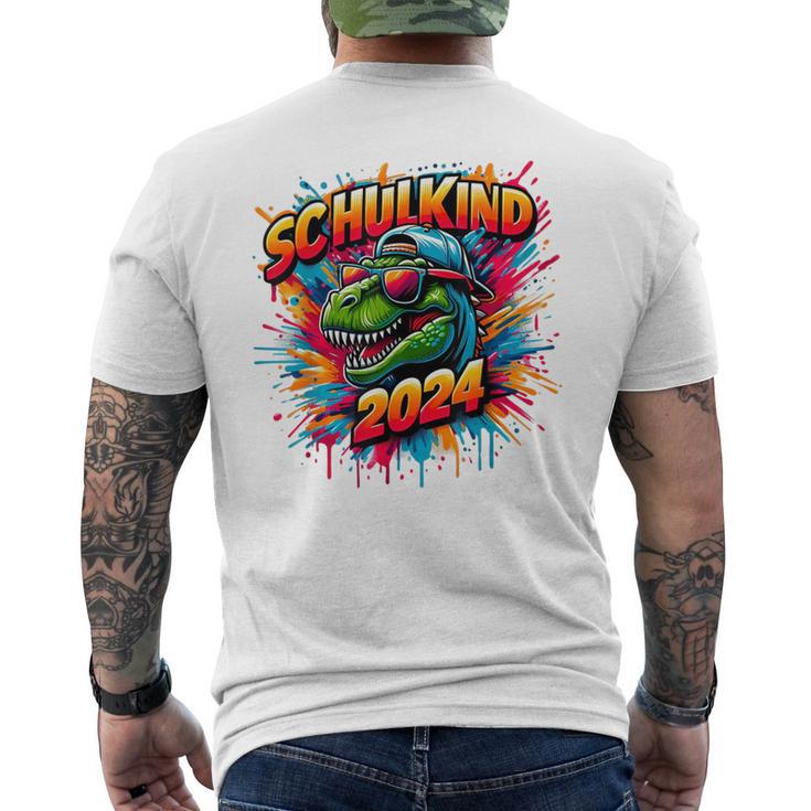 Schulkind 2024Rex Dino School T-Shirt mit Rückendruck