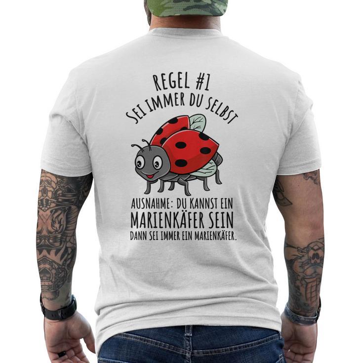 Sei Immer Du Selbst Marienkäfer Liebhaber T-Shirt mit Rückendruck