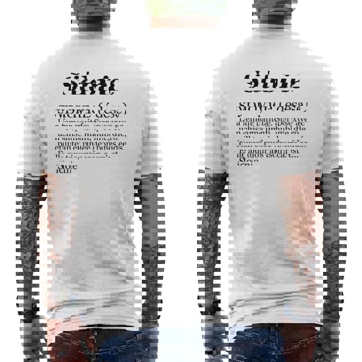 Sidunea Prénom Definition Sinónimo Déesse Drôle Humor Camiseta Hombre Estampado Espalda