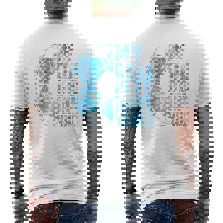 SoccerMy Goal Is To Deny Yours Kid Boy Youth Men's T-shirt Back Print