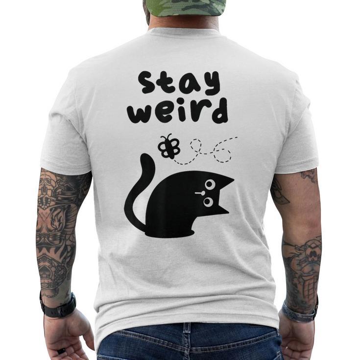 Stay Cat Gray T-Shirt mit Rückendruck