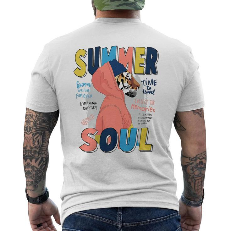 Summer Streetwear Urban Street Wear Tiger Aesthetic Soul Men's T-shirt Back Print