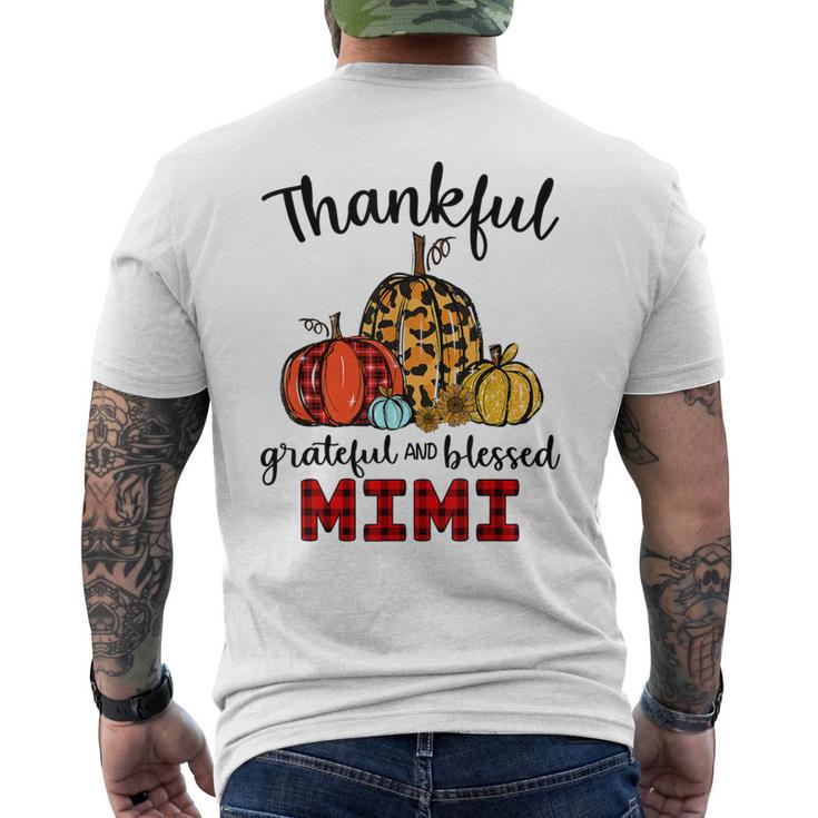 Thankful Grateful Blessed Thanksgiving Shirt For Women - Plaid Pumpkin & Leopard Stripe Long Sleeve Tee