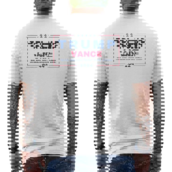 Trump Jd Vance Vp Make America Great Once Again Maga 2024 Men's T-shirt Back Print
