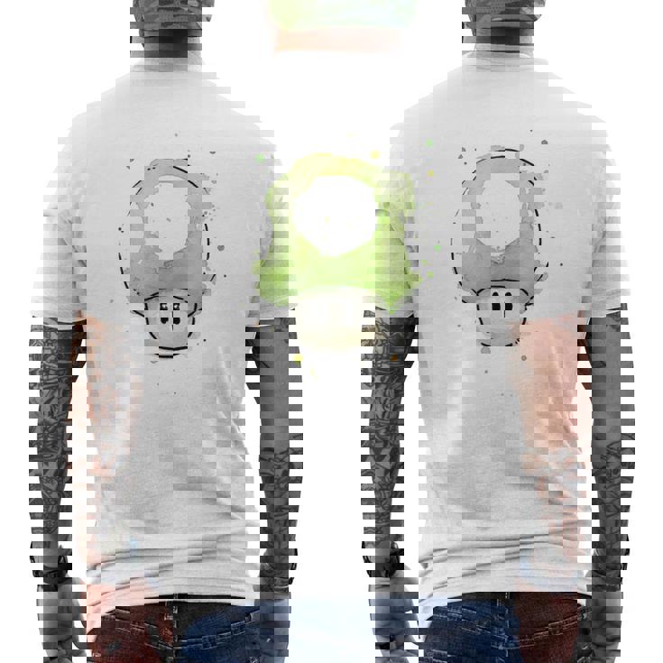 Vert Champignon 1Up Pour Jeuxidéo T-shirt imprimé au dos