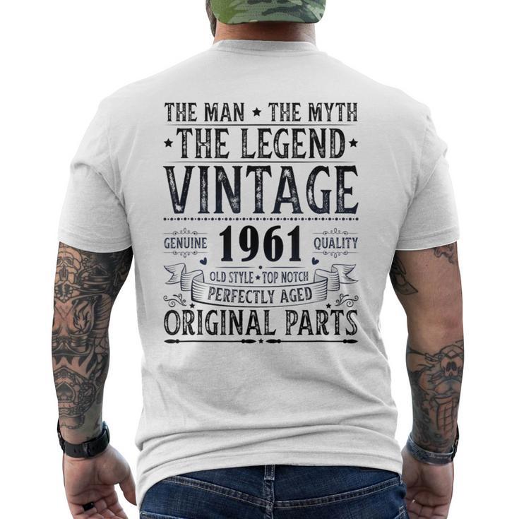 Vintage 1961 S Für Herren Retro 1961 Geburtstag T-Shirt mit Rückendruck