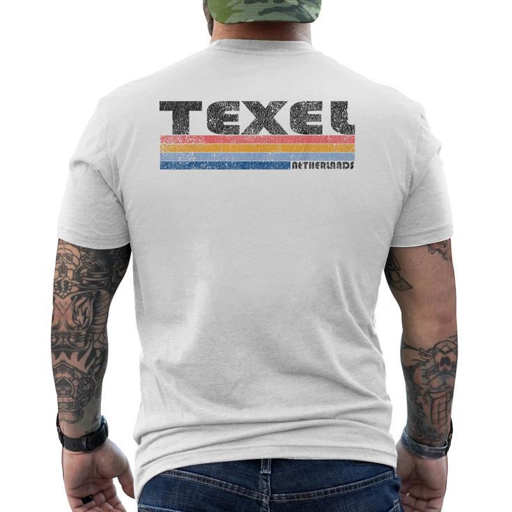 Vintage 1980S Style Texel Netherlands T-Shirt mit Rückendruck