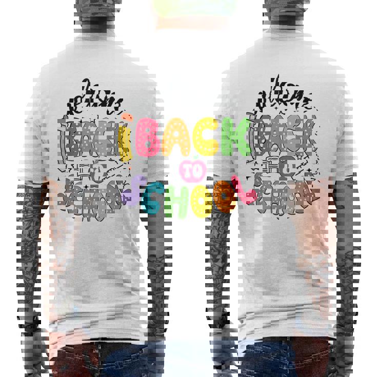 Welcome Back To School First Day Of School Teachers Students Men's T-shirt Back Print