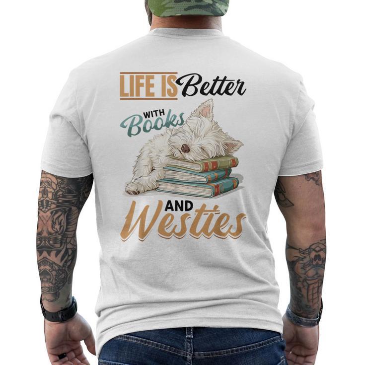 West Highland Terrier Westie Hunderasse Das Leben Ist Besser Gray T-Shirt mit Rückendruck