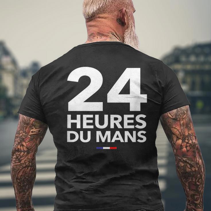 24 Heures Du Mans 24 Heures Motorsport T-Shirt mit Rückendruck Geschenke für alte Männer