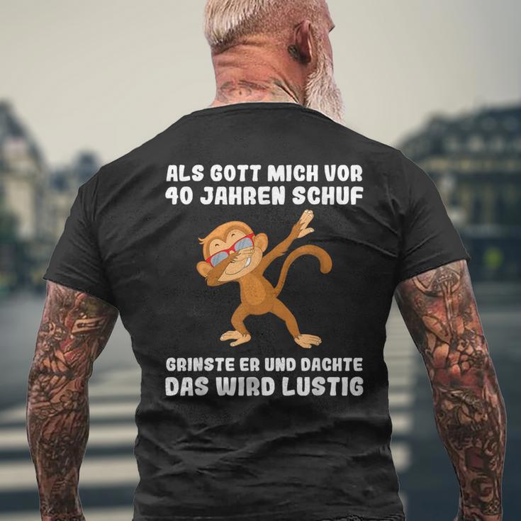 40 Jahre Als Gott Michor 40 Jahen Kref 40Th Birthday T-Shirt mit Rückendruck Geschenke für alte Männer