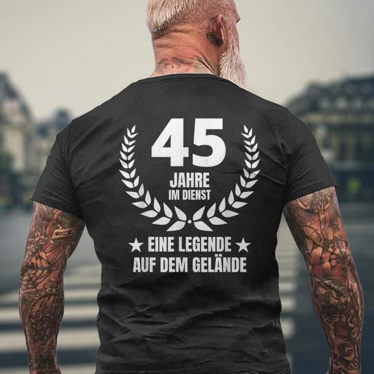 45 Jahre Service Jubiläum 40 Jahre Im Dienst Work T-Shirt mit Rückendruck Geschenke für alte Männer