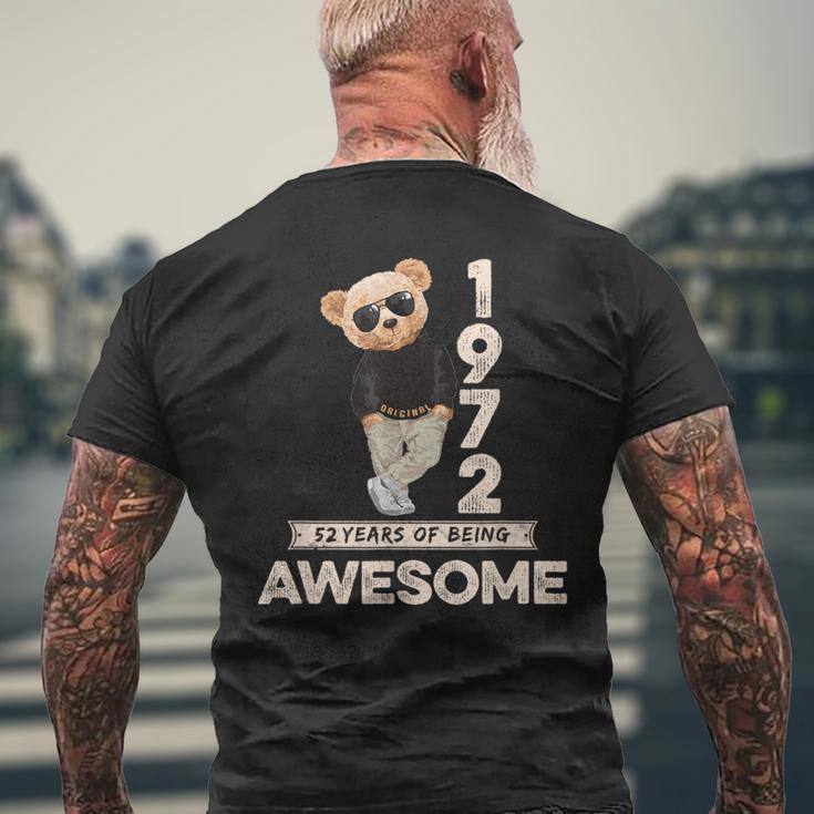 52 Geburtstag Herren Damen 1972 Original Awesome Teddybär T-Shirt mit Rückendruck Geschenke für alte Männer