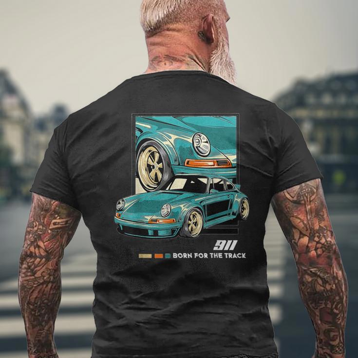 911 Gt3 Rs Silhouette Oldtimer Retrointage Car T-Shirt mit Rückendruck Geschenke für alte Männer