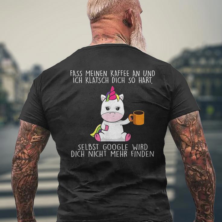 Abass Mein Kaffee An Und Ich Klappsch Dich So S T-Shirt mit Rückendruck Geschenke für alte Männer